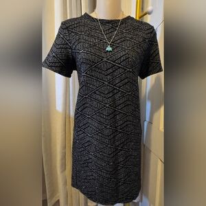Zara Black and White Knit Dress